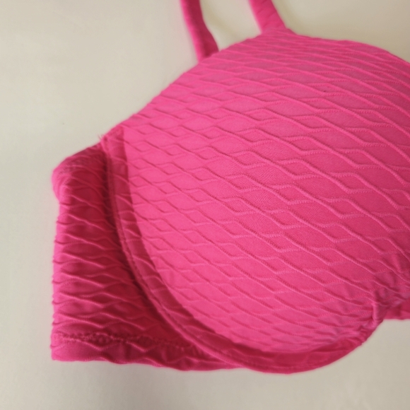 Victoria's Secret Mix & Match Twist Icon Push Up Bikini Top Sz 36D Forever Pink - Picture 5 of 8